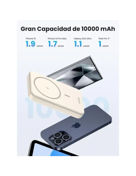 Powerbank Inalámbrico magnético Ugreen Nexode Beis