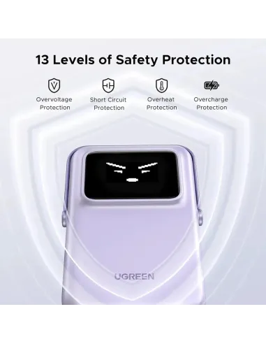 Ugreen 35606 Morado PowerBank MagSafe Inalámbrico Magnético