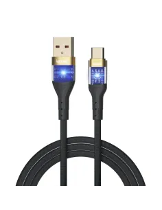iggual IGG320426 Cable USB-A a USB-C 3A 100cm trenzado LED-AATCAT0509