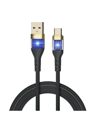 iggual IGG320426 Cable USB-A a USB-C 3A 100cm trenzado LED