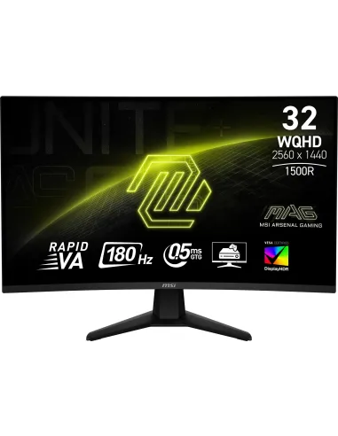 MSI MAG 32CQ6F Negro 31.5? 2560x1440 180Hz Rapid VA Curvo HDR DisplayHDR 400 Sin Marco