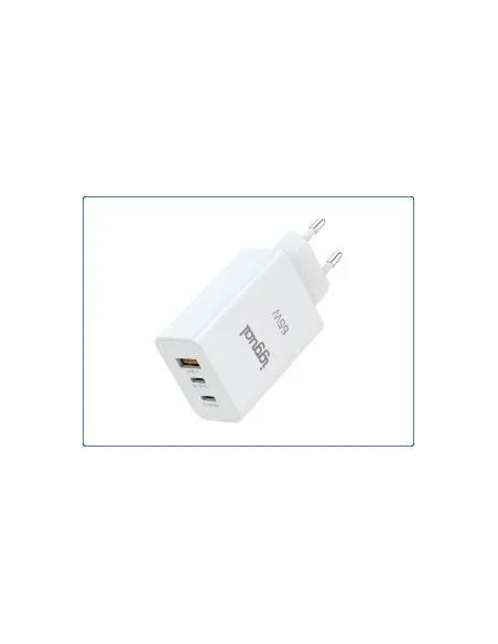 Cargador USB-C 65W iggual IGG320501 Triple GaN 65W