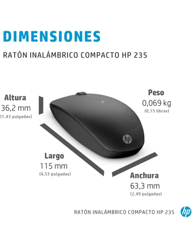Ratón Compacto Ambidiestro HP 235