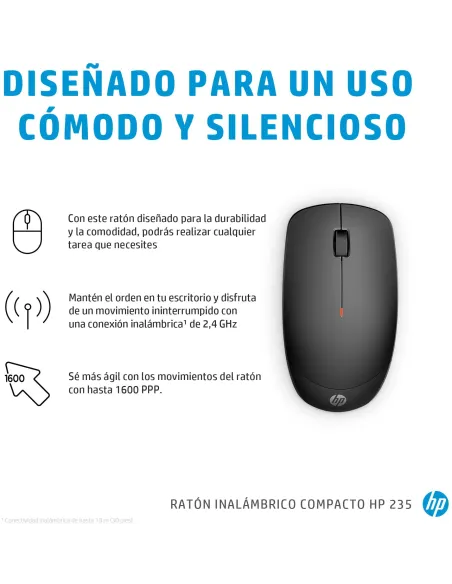 Ratón Compacto Ambidiestro HP 235