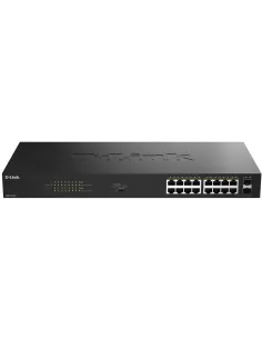 D-Link DGS-1018P/E 16 Puertos Gigabit PoE+ 2 SFP Sin Gestión-RED64151
