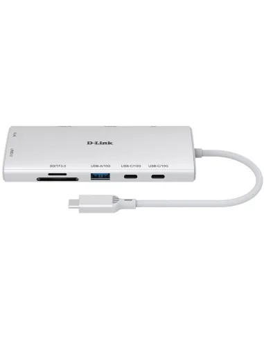 D-link DUP-A01 HUB USB-C 10 en 1 Estación Dock USB-C para MacBook, PC portátil, Android