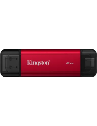 Kingston Technology 2TB Dual Portable SSD Rojo USB-A/C 3.2Gen 2 1050MB/s Compacto Plug&Play