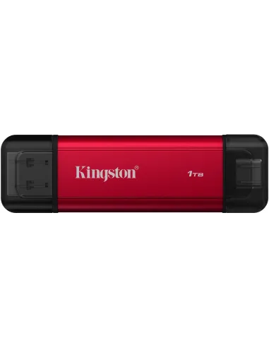 Kingston Technology 1TB Dual Portable SSD Rojo USB-A/C 3.2Gen 2 1050MB/s Compacto Plug&Play