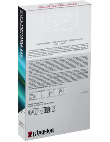 Kingston Technology 1TB Dual Portable SSD Rojo