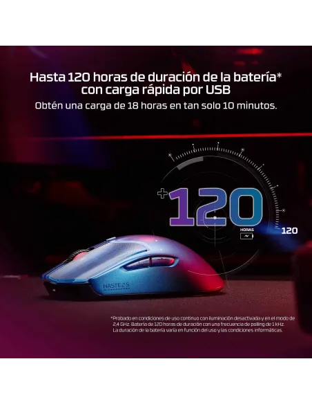 Ratón Gaming Inalámbrico Hyperx Pulsefire Haste 2 S Azul