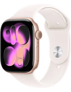 Apple Watch Series 11 GPS 46mm MEV64QL/A Caja de Aluminio Oro Rosa con Correa Deportiva Rosa Rubor (Talla S/M)-AATWAB0648