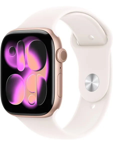 Apple Watch Series 11 GPS 46mm MEV64QL/A Caja de Aluminio Oro Rosa con Correa Deportiva Rosa Rubor (Talla S/M)