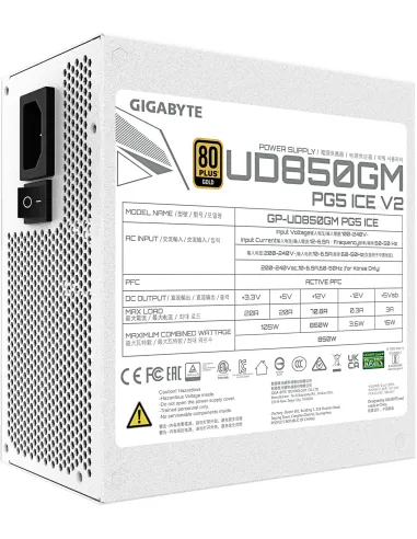 Fuente de Alimentación Gigabyte UD850GM PG5 V2 ICE