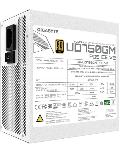 Fuente de Alimentación Gigabyte UD750GM PG5 V2 ICE