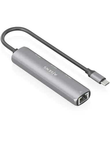 Aisens ASUC-4P040-GR  Docing Station USB-C a Ethernet Gigabit + HUB 2x USB-C + 1xUSB-A  Gris  15cm