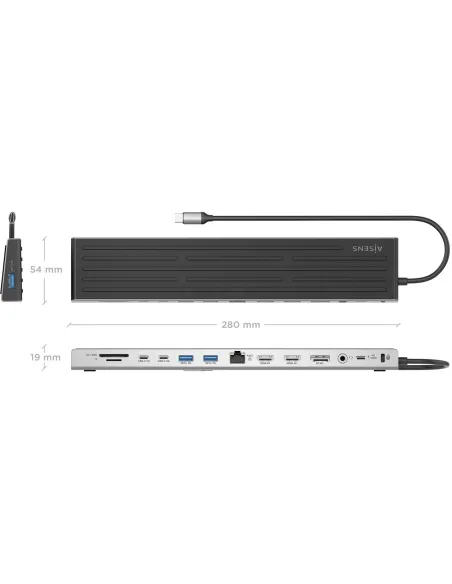 Docking Station Aisens ASUC-13P042-GR