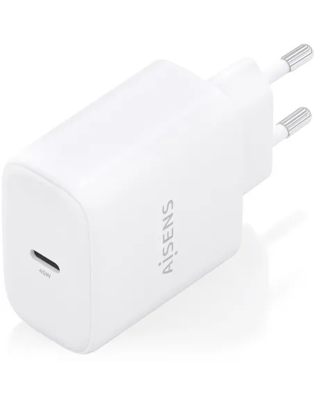 Aisens A110-0969 Cargador de Pared GaN 1x USB Tipo-C 45W Blanco
