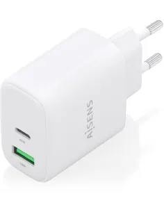 Aisens A110-0971 Cargador GaN 45W 1x USB-C PD3.0 QC4.0 1x USB-A QC3.0 Blanco-ADAP64239