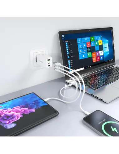 Cargador de Móvil Aisens ASCH-65W3P072-W