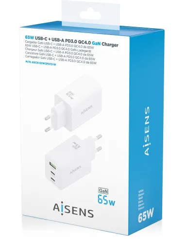 Cargador de Móvil Aisens ASCH-65W3P072-W