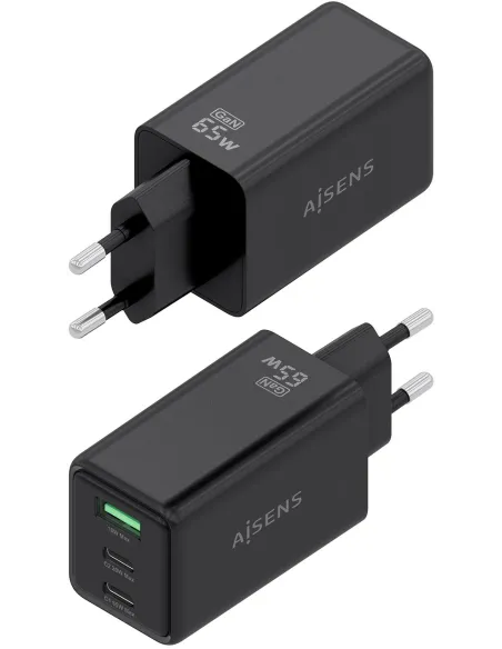 Cargador de Móvil Aisens ASCH-65W3P073-BK