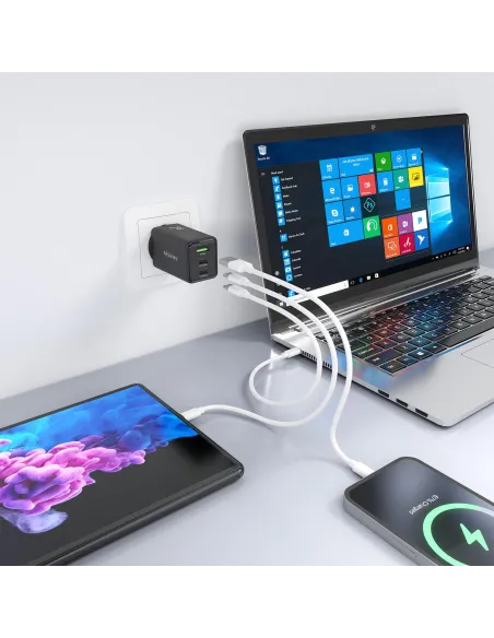 Cargador de Móvil Aisens ASCH-65W3P073-BK