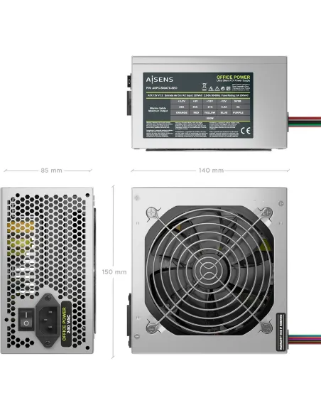 Fuente de Alimentación Aisens ASPC-500ATX-SEO
