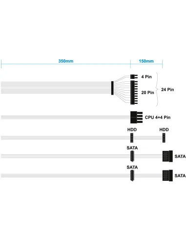 Fuente de Alimentación Aisens ASPC-500ATX-SEO
