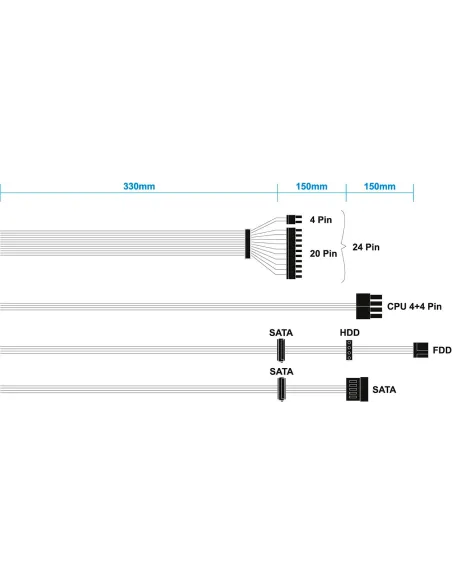 Fuente de Alimentación Aisens ASPC-500TFX-SEO