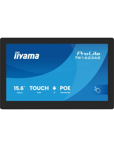 Iiyama ProLite TW1623AS-B3P Monitor Táctil de 15.6” PCAP de 10 puntos con Android, Power over Ethernet (PoE) y iiSignage²