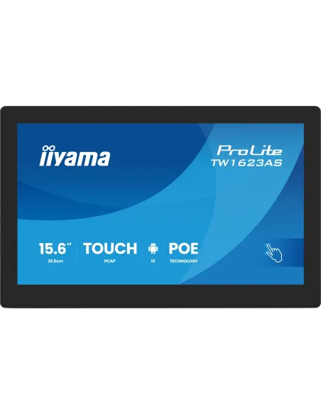 Iiyama ProLite TW1623AS-B3P Monitor Táctil de 15.6” PCAP de 10 puntos con Android, Power over Ethernet (PoE) y iiSignage²