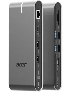 Acer HP.DSCAB.022 Dongle 15in1 USB-C PD100W HDMI 4K DP 8K vPro Silver Grey-1405032