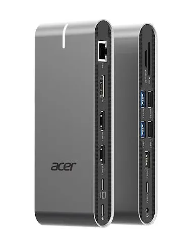 Acer HP.DSCAB.022 Dongle 15in1 USB-C PD100W HDMI 4K DP 8K vPro Silver Grey
