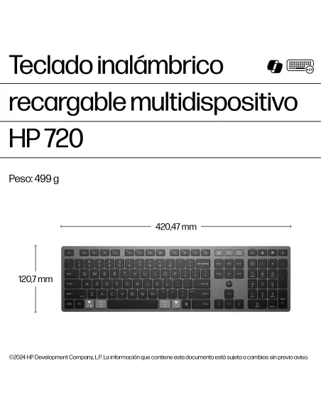 Teclado inalámbrico HP 720