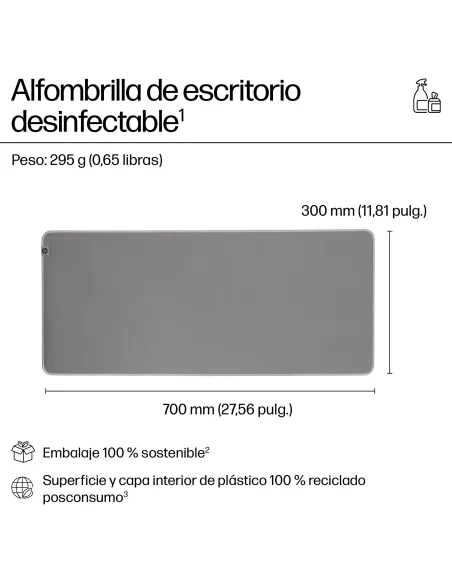 Alfombrilla Gaming HP 200 Gris