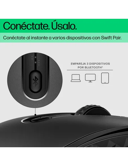 Ratón Inalámbrico Recargable HP 690 Negro