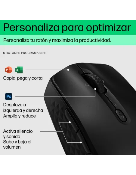Ratón Bluetooth programable HP 420 Negro