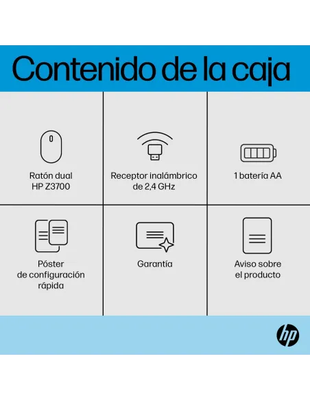 Ratón Inalámbrico HP Z3700 Negro Dual