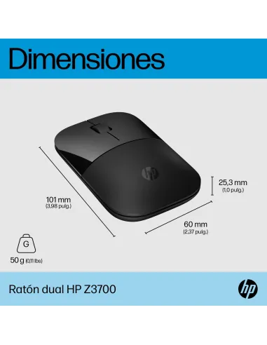 Ratón Inalámbrico HP Z3700 Negro Dual