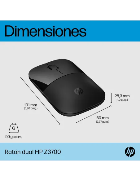 Ratón Inalámbrico HP Z3700 Negro Dual