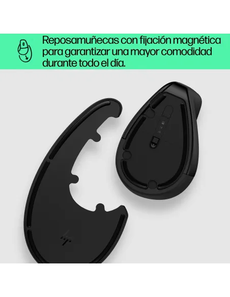 Ratón inalámbrico ergonómico HP 920 Negro