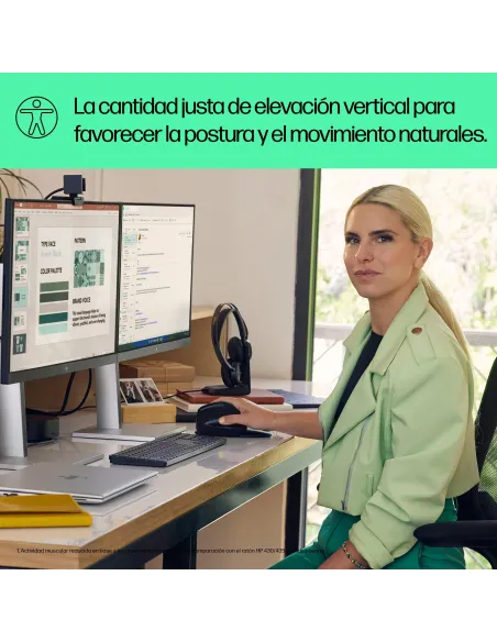 Ratón inalámbrico ergonómico HP 920 Negro