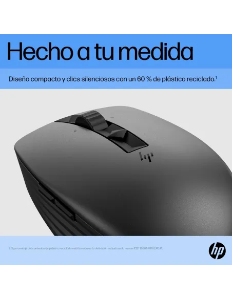 Ratón Silencioso Recargable HP 710 Negro