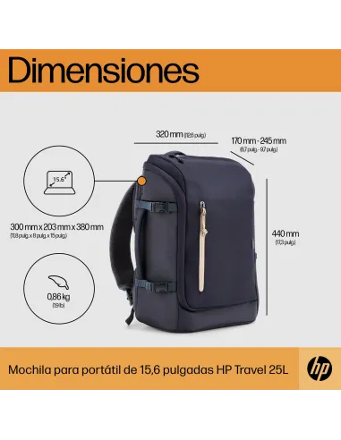 Mochila HP Travel Azul y Gris