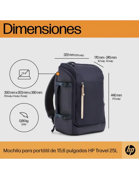 Mochila HP Travel Azul y Gris