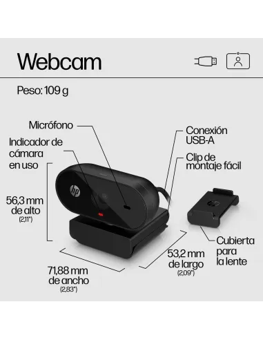 Cámara Web HP 320 Negro