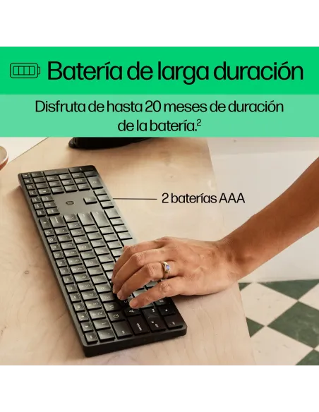 Teclado inalámbrico programableHP 450 Blanco
