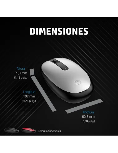 Ratón HP 240 Empire Plateado