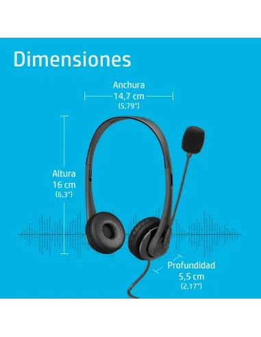 Auriculares con Micrófono HP G2 Negros