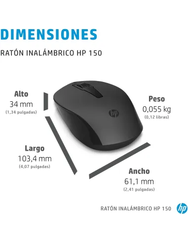 Ratón Inalámbrico HP 150 Negro